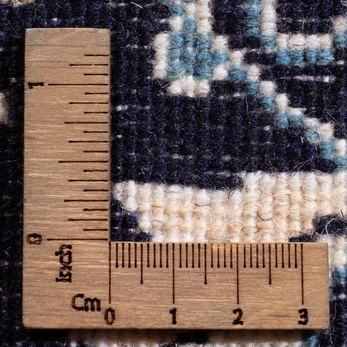 Alfombra Persa - Nain - Real - 90 x 60 cm - azul oscuro