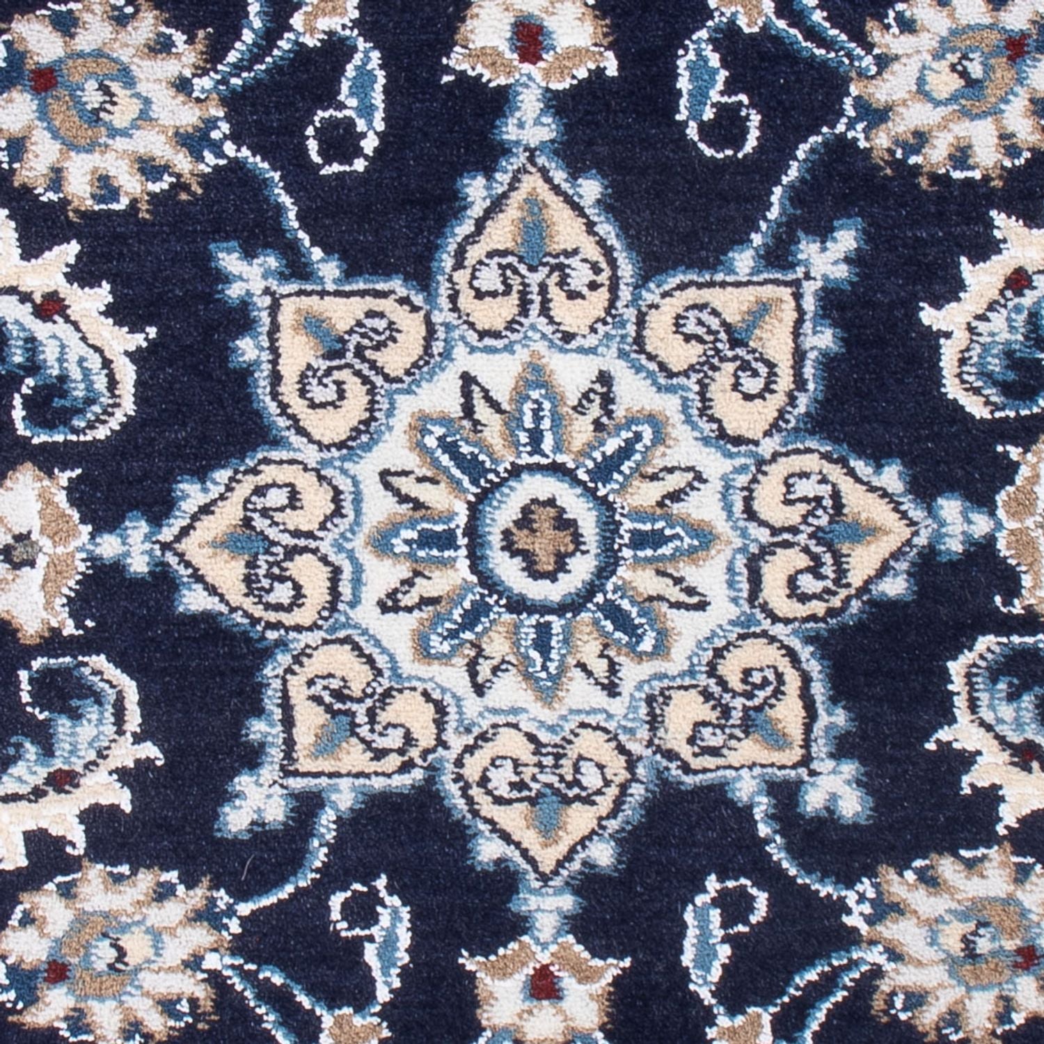 Alfombra Persa - Nain - Real - 90 x 60 cm - azul oscuro