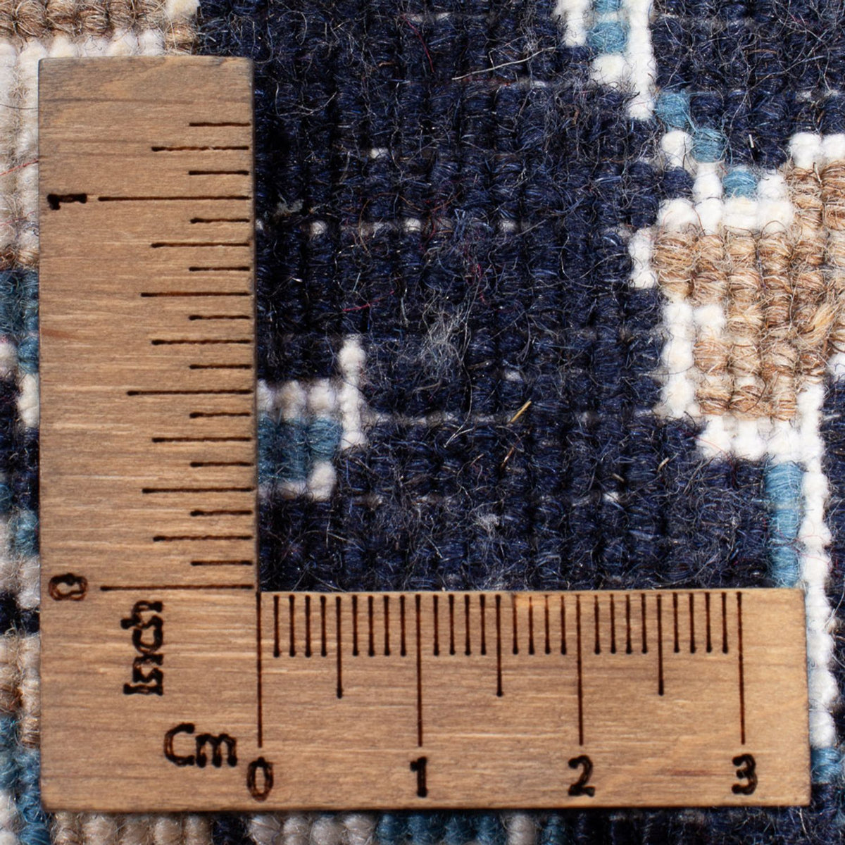 Alfombra Persa - Nain - Real - 90 x 60 cm - azul oscuro