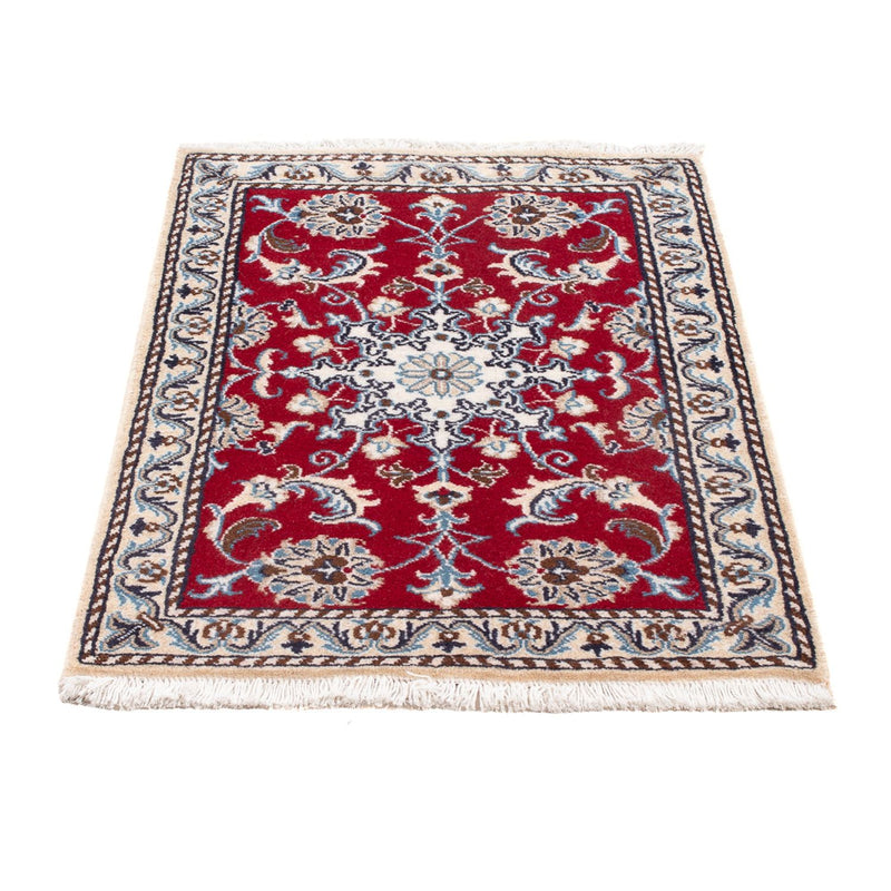 Alfombra Persa - Nain - Real - 90 x 60 cm - rojo