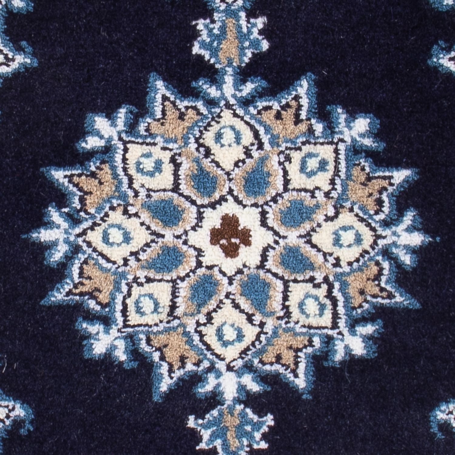 Alfombra Persa - Nain - Real - 60 x 40 cm - azul oscuro