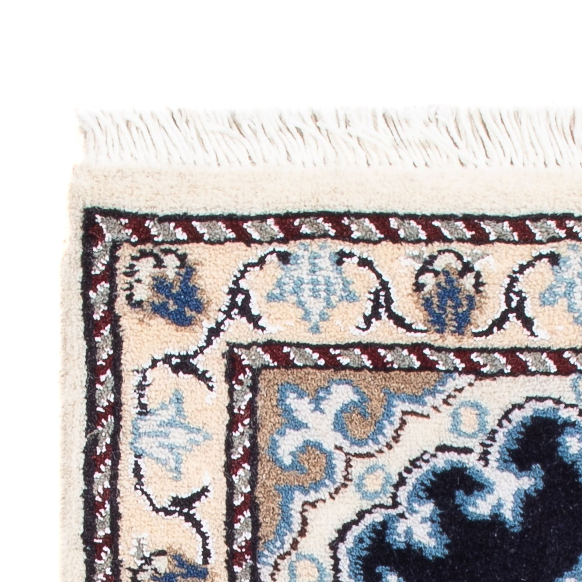 Alfombra Persa - Nain - Real - 60 x 40 cm - azul oscuro