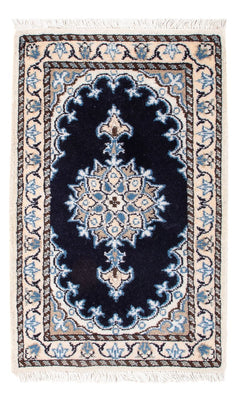 Alfombra Persa - Nain - Real - 60 x 40 cm - azul oscuro