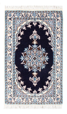 Alfombra Persa - Nain - Real - 60 x 40 cm - azul oscuro