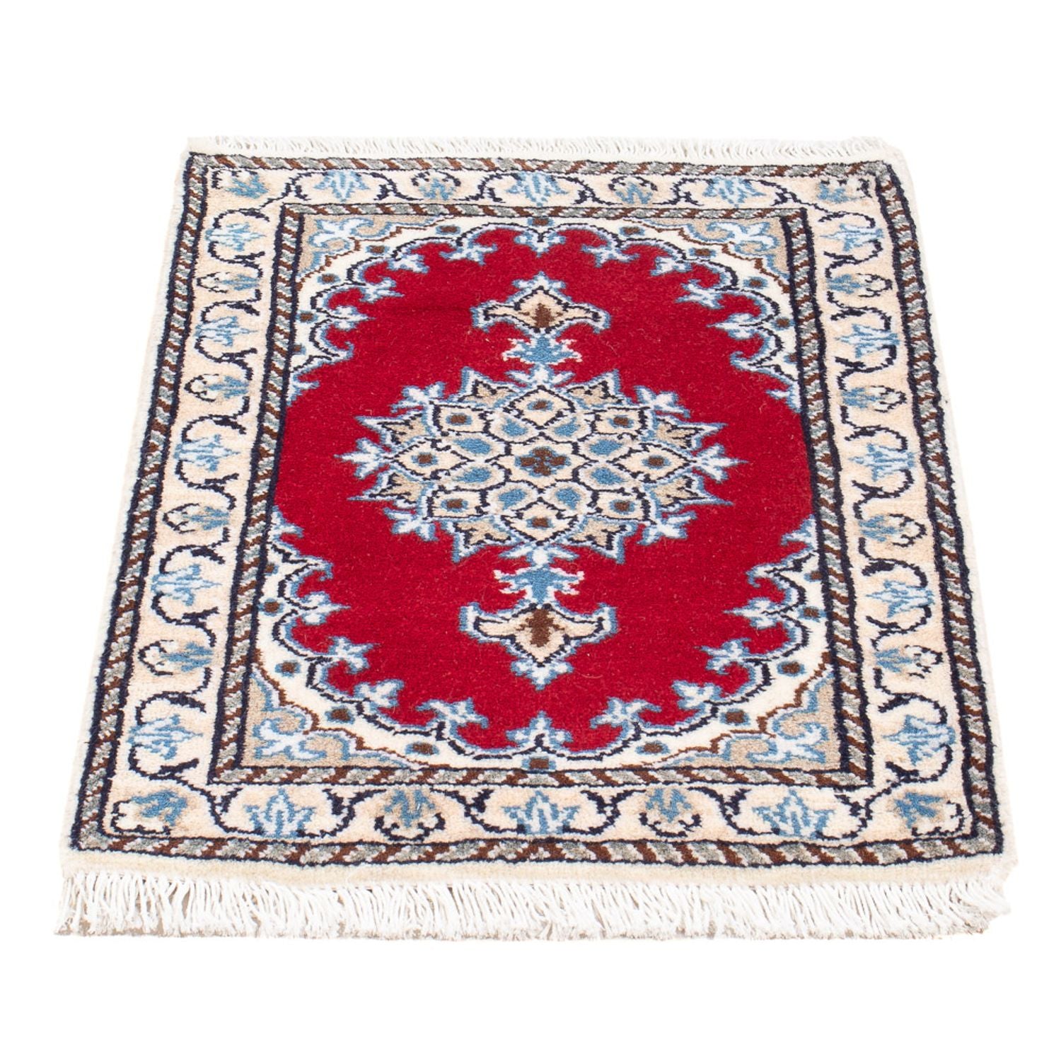 Alfombra Persa - Nain - Real - 60 x 40 cm - rojo