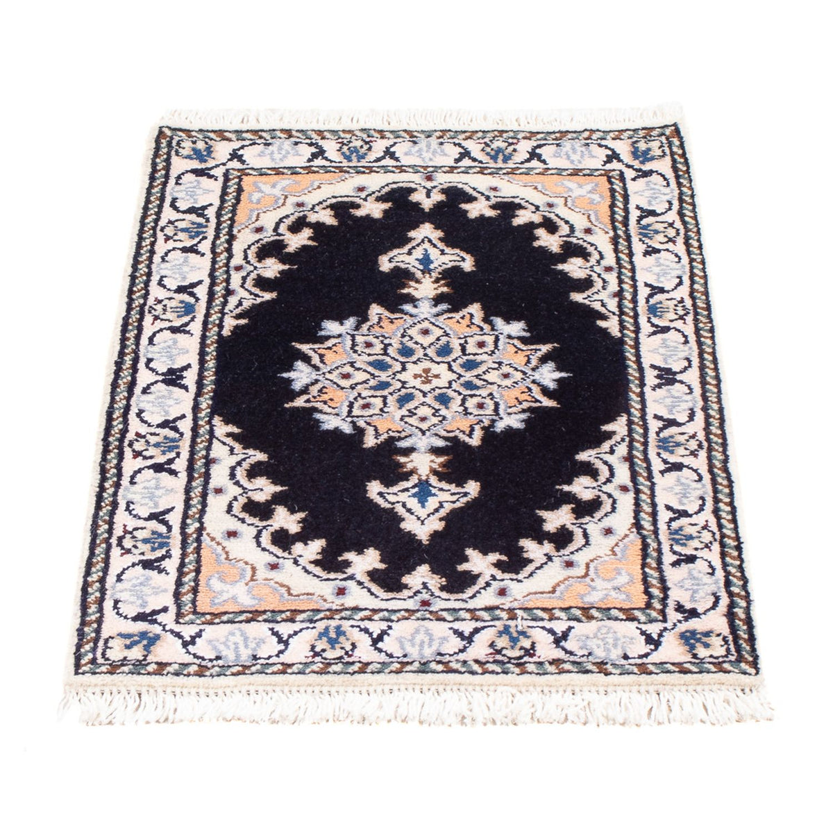 Alfombra Persa - Nain - Real - 60 x 40 cm - azul oscuro