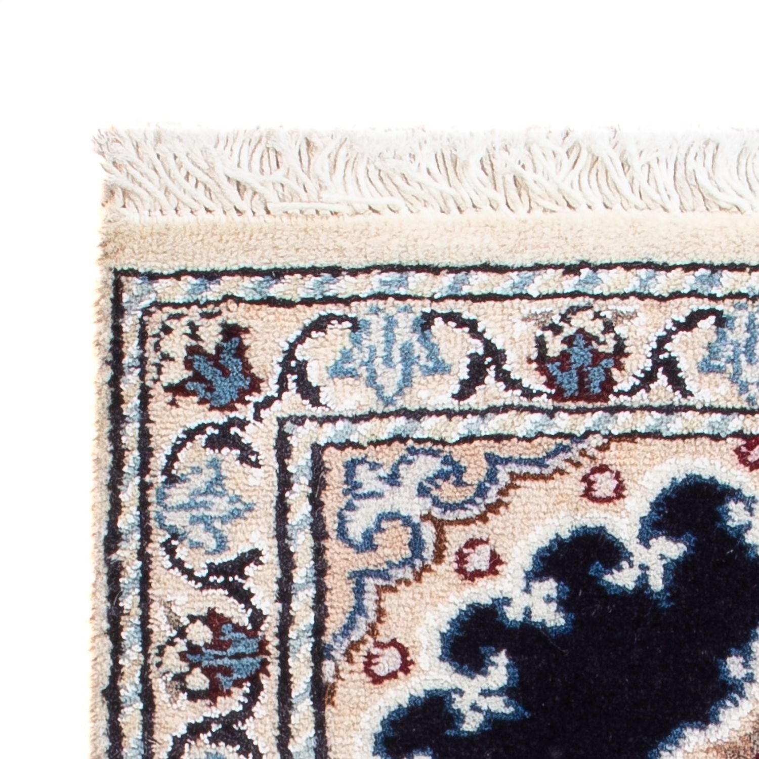 Alfombra Persa - Nain - Real - 60 x 40 cm - azul oscuro