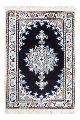 Alfombra Persa - Nain - Real - 60 x 40 cm - azul oscuro