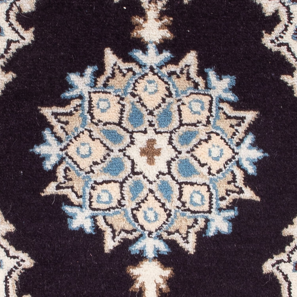 Alfombra Persa - Nain - Real - 60 x 40 cm - azul oscuro