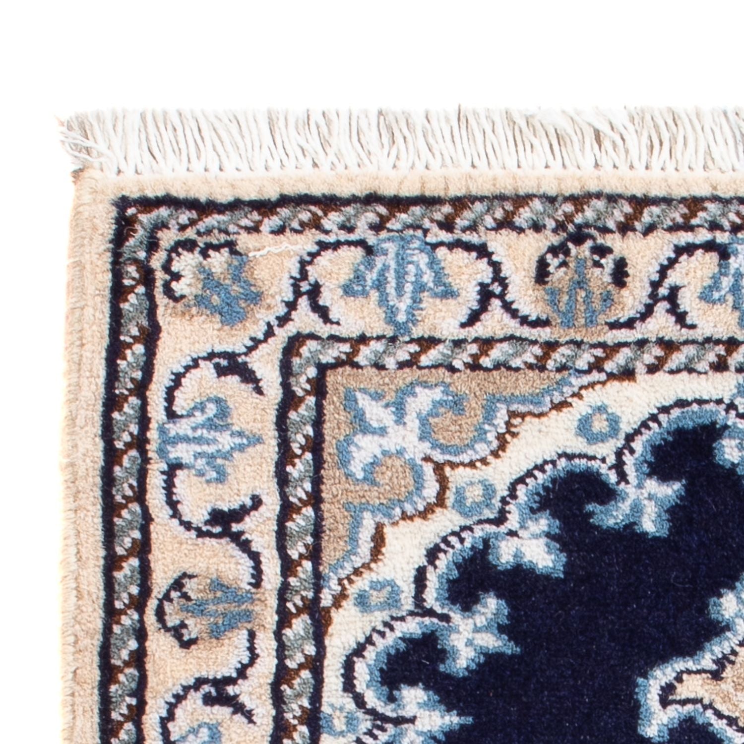 Alfombra Persa - Nain - Real - 60 x 40 cm - azul oscuro