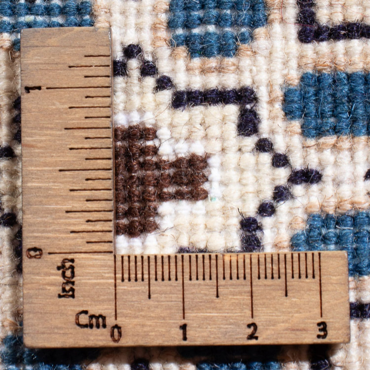 Alfombra Persa - Nain - Real - 60 x 40 cm - azul oscuro