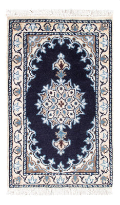 Alfombra Persa - Nain - Real - 60 x 40 cm - azul oscuro
