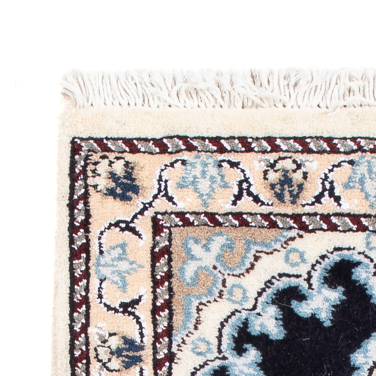 Alfombra Persa - Nain - Real - 60 x 40 cm - azul oscuro