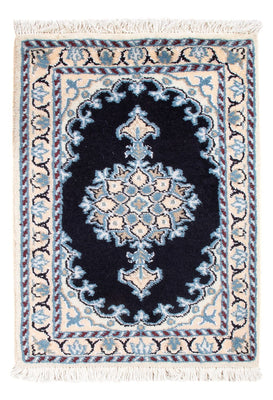 Alfombra Persa - Nain - Real - 60 x 40 cm - azul oscuro