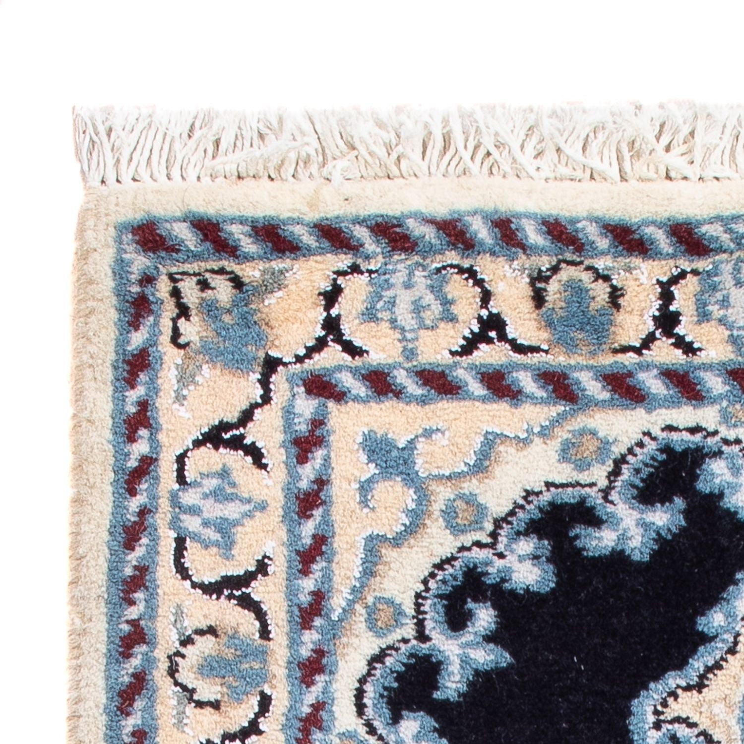 Alfombra Persa - Nain - Real - 60 x 40 cm - azul oscuro