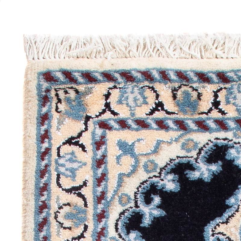Alfombra Persa - Nain - Real - 60 x 40 cm - azul oscuro