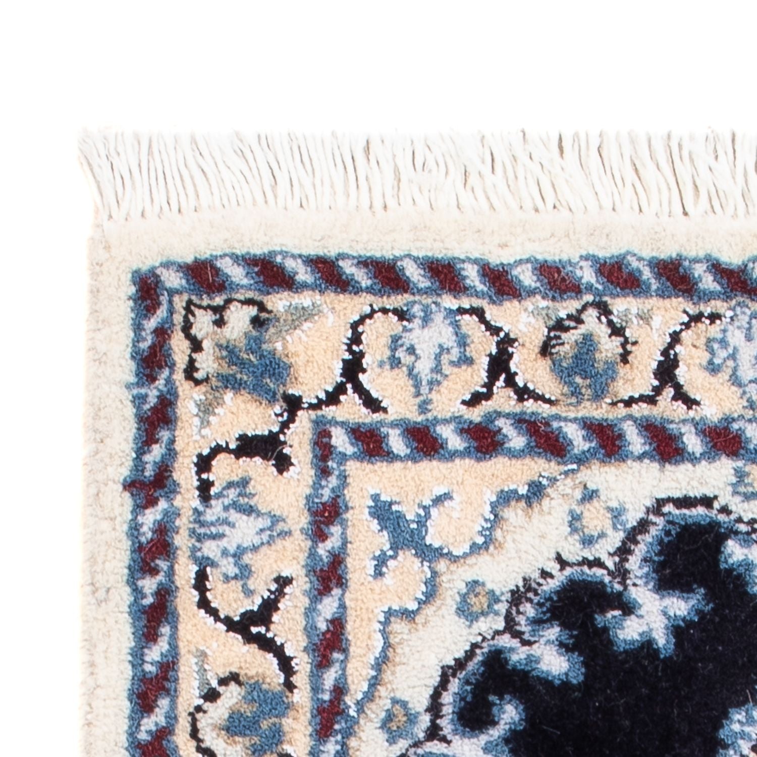 Alfombra Persa - Nain - Real - 60 x 40 cm - azul oscuro