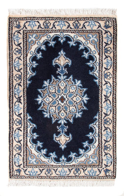 Alfombra Persa - Nain - Real - 60 x 40 cm - azul oscuro
