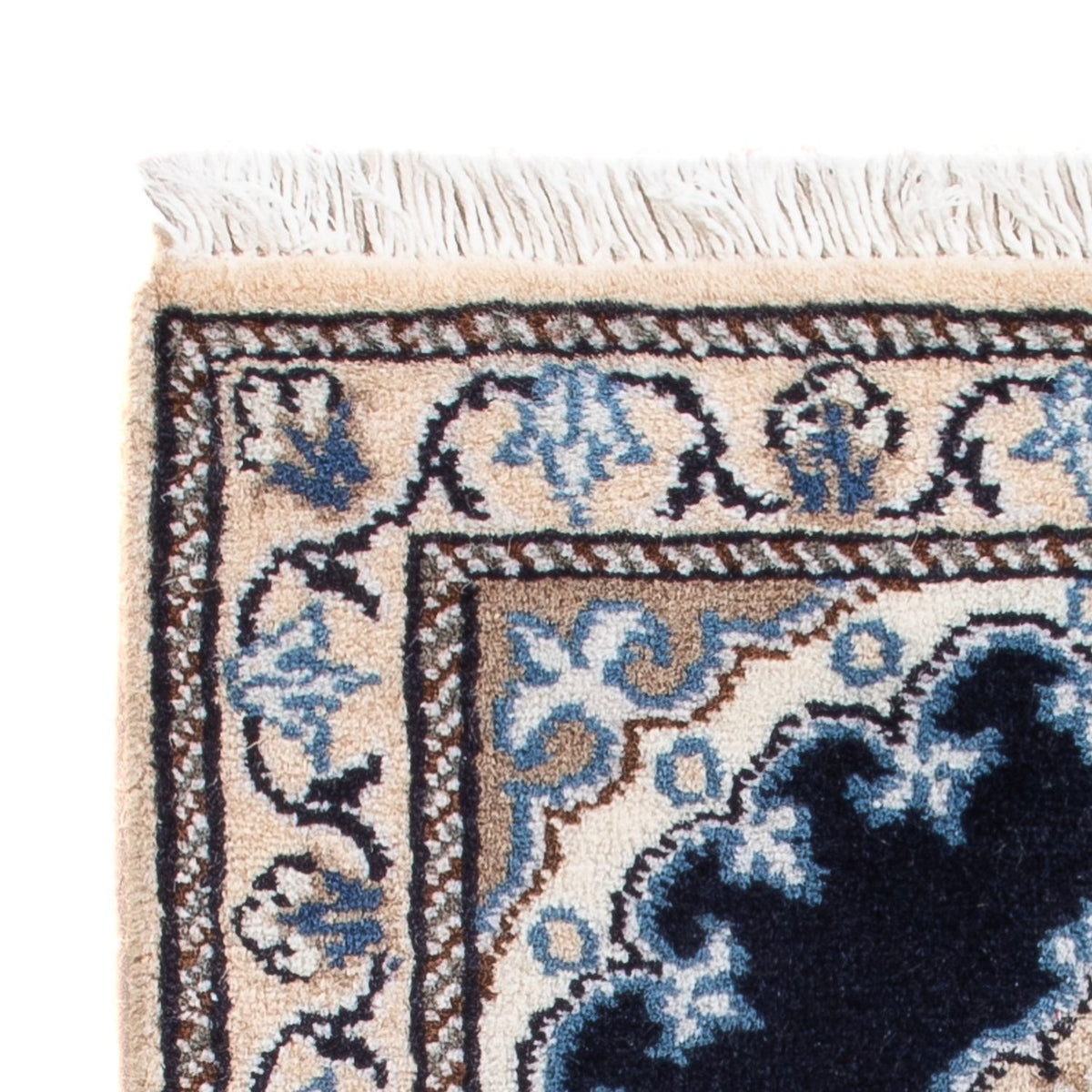 Alfombra Persa - Nain - Real - 60 x 40 cm - azul oscuro