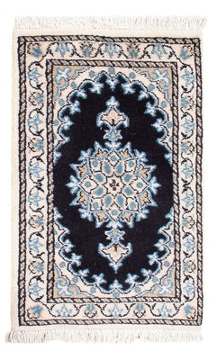 Alfombra Persa - Nain - Real - 60 x 40 cm - azul oscuro