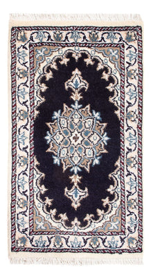 Alfombra Persa - Nain - Real - 60 x 40 cm - azul oscuro