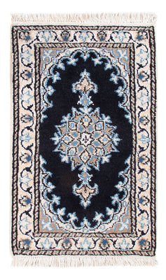 Alfombra Persa - Nain - Real - 60 x 40 cm - azul oscuro