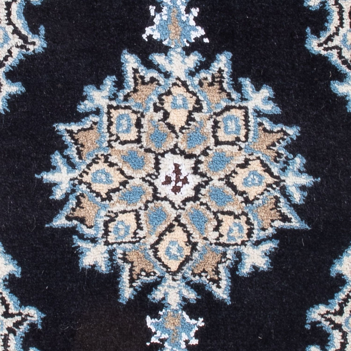 Alfombra Persa - Nain - Real - 60 x 40 cm - azul oscuro