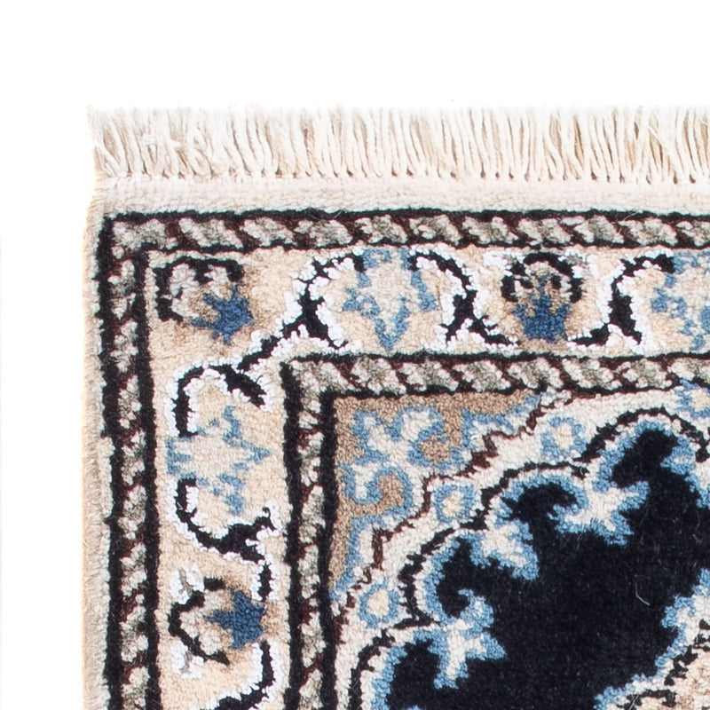 Alfombra Persa - Nain - Real - 60 x 40 cm - azul oscuro