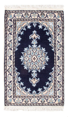 Alfombra Persa - Nain - Real - 60 x 40 cm - azul oscuro