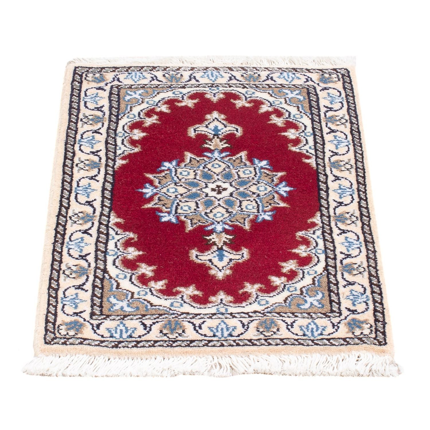 Alfombra Persa - Nain - Real - 60 x 40 cm - rojo