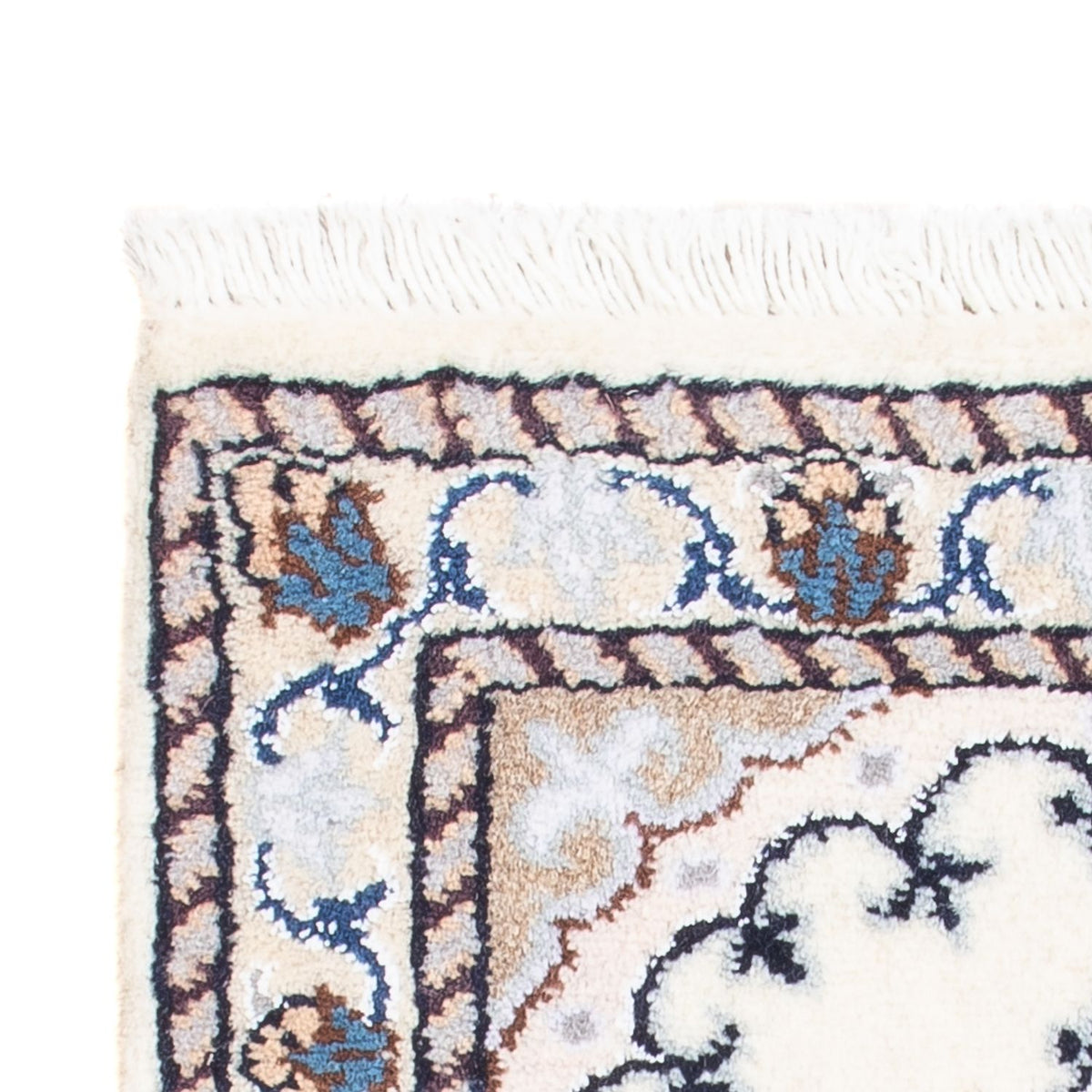 Alfombra Persa - Nain - Real - 60 x 40 cm - crema