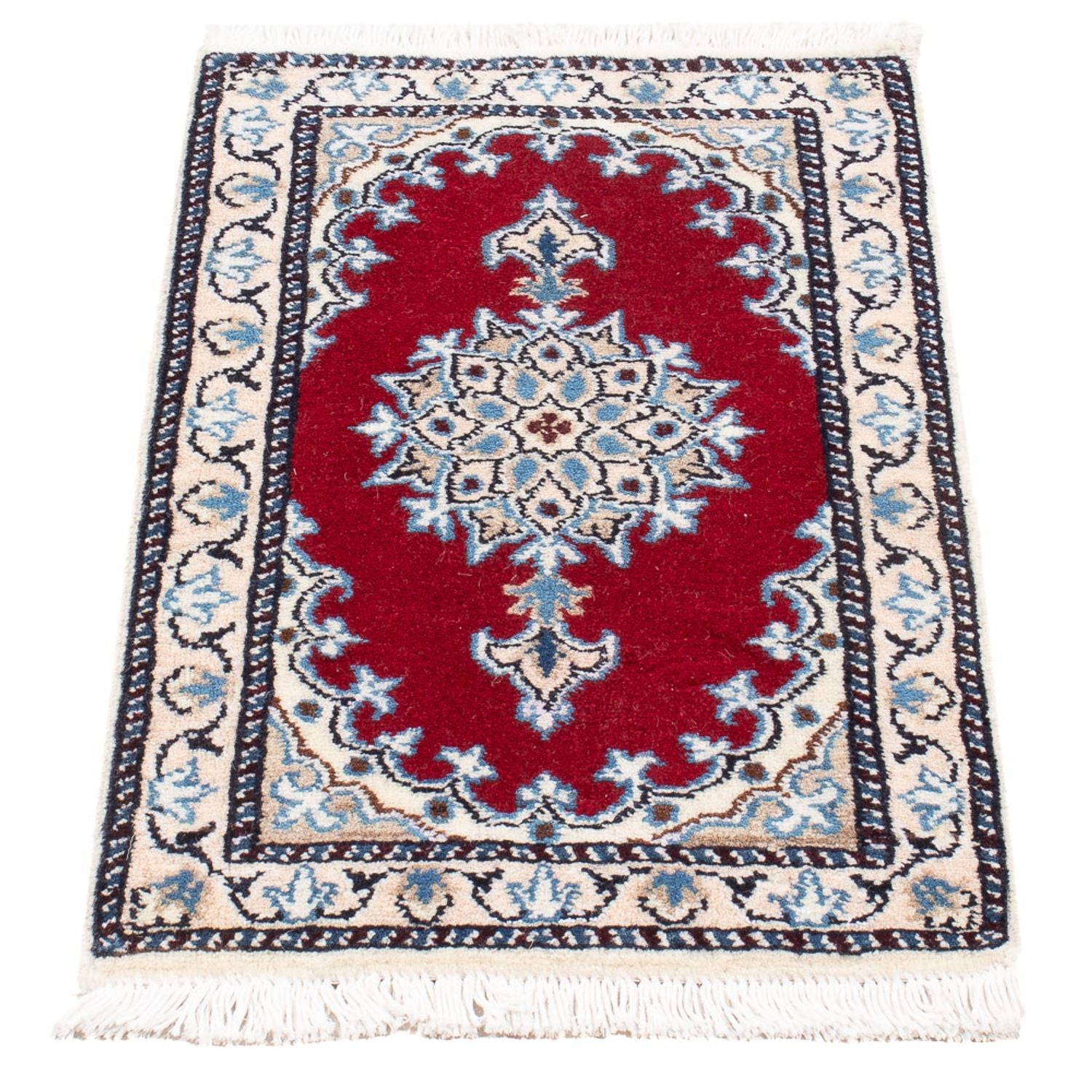 Alfombra Persa - Nain - Real - 60 x 40 cm - rojo
