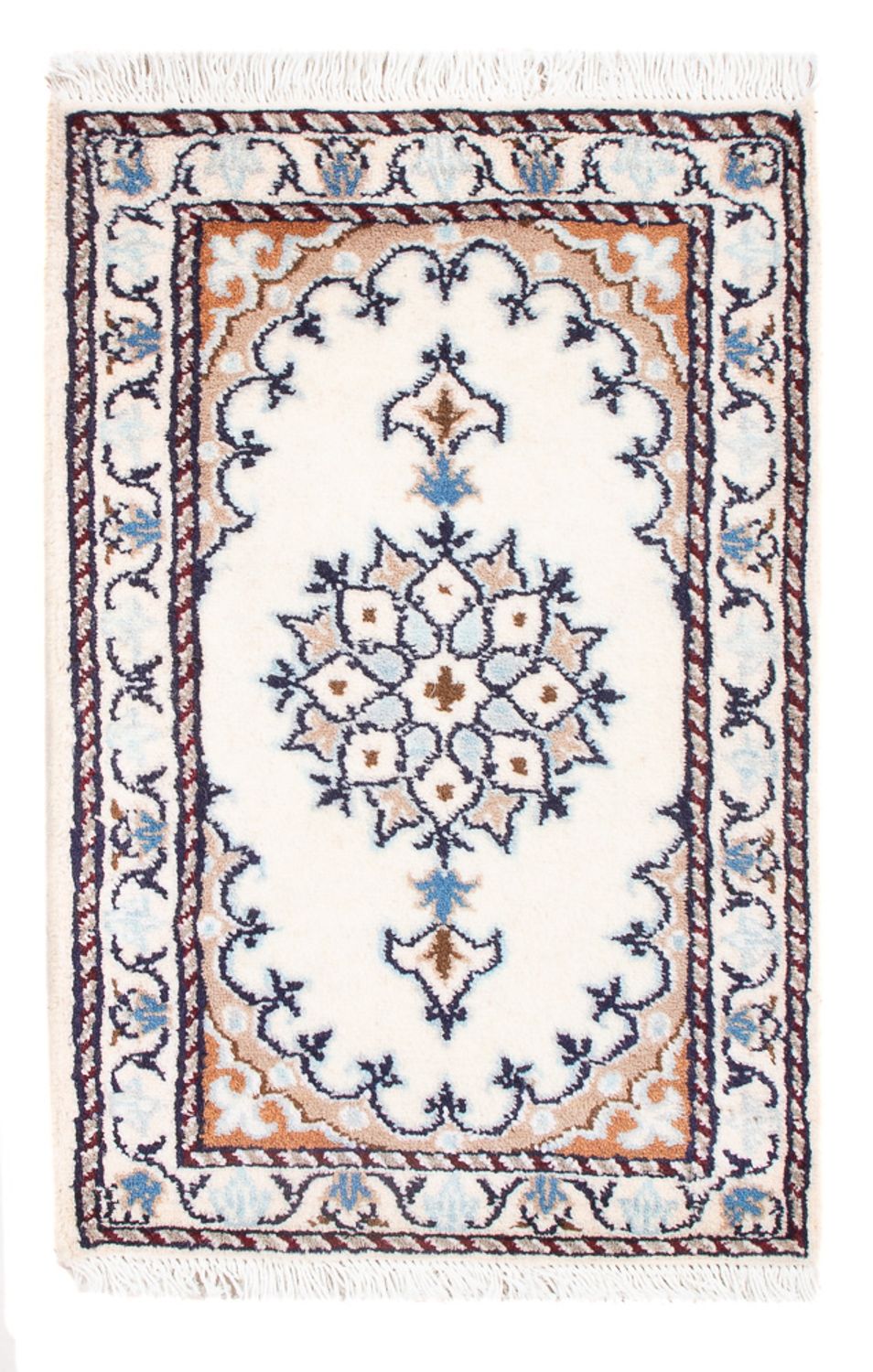 Alfombra Persa - Nain - Real - 60 x 40 cm - crema