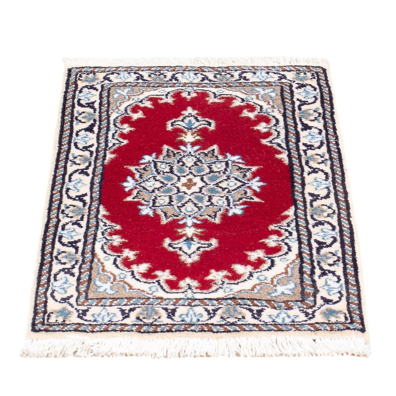 Alfombra Persa - Nain - Real - 60 x 40 cm - rojo