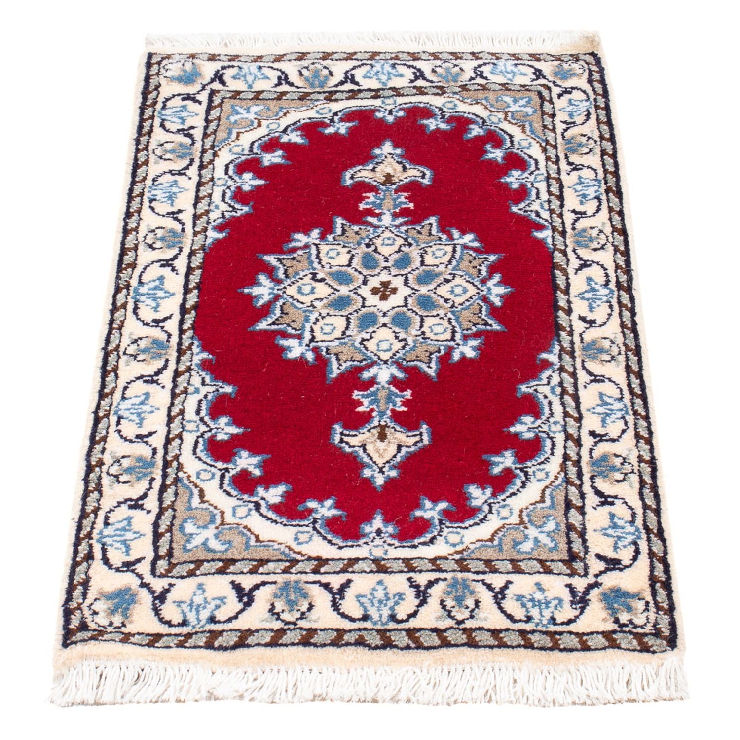 Alfombra Persa - Nain - Real - 60 x 40 cm - rojo