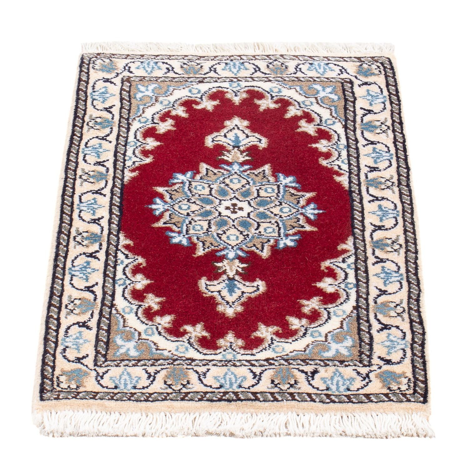 Alfombra Persa - Nain - Real - 60 x 40 cm - rojo