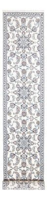 Alfombra de pasillo Alfombra persa - Nain - 393 x 80 cm - plata