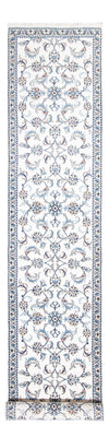 Alfombra de pasillo Alfombra persa - Nain - 393 x 77 cm - plata