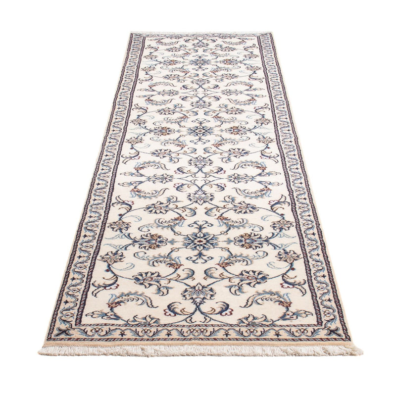 Alfombra de pasillo Alfombra persa - Nain - 290 x 74 cm - plata