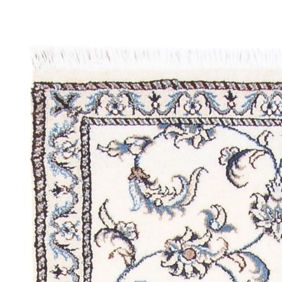 Alfombra de pasillo Alfombra persa - Nain - 288 x 78 cm - plata