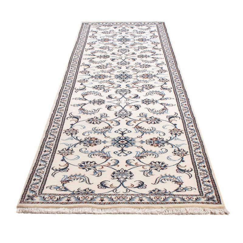 Alfombra de pasillo Alfombra persa - Nain - 295 x 82 cm - plata