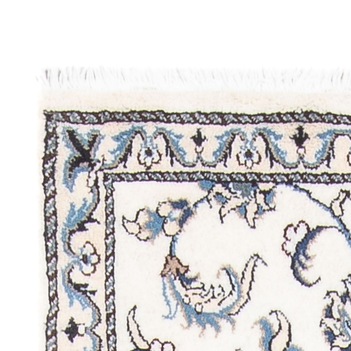 Alfombra de pasillo Alfombra persa - Nain - 286 x 77 cm - plata