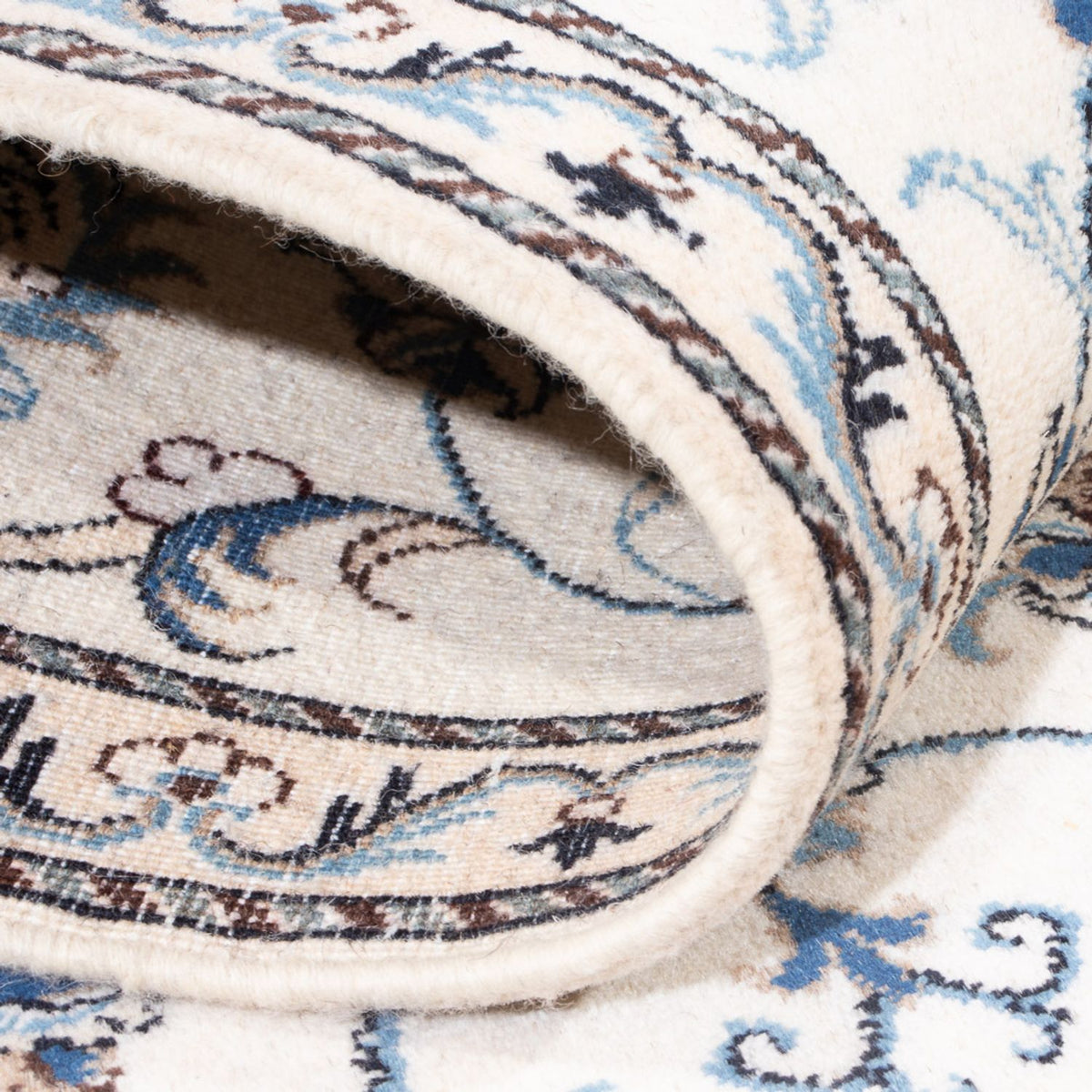 Alfombra de pasillo Alfombra persa - Nain - 286 x 77 cm - plata