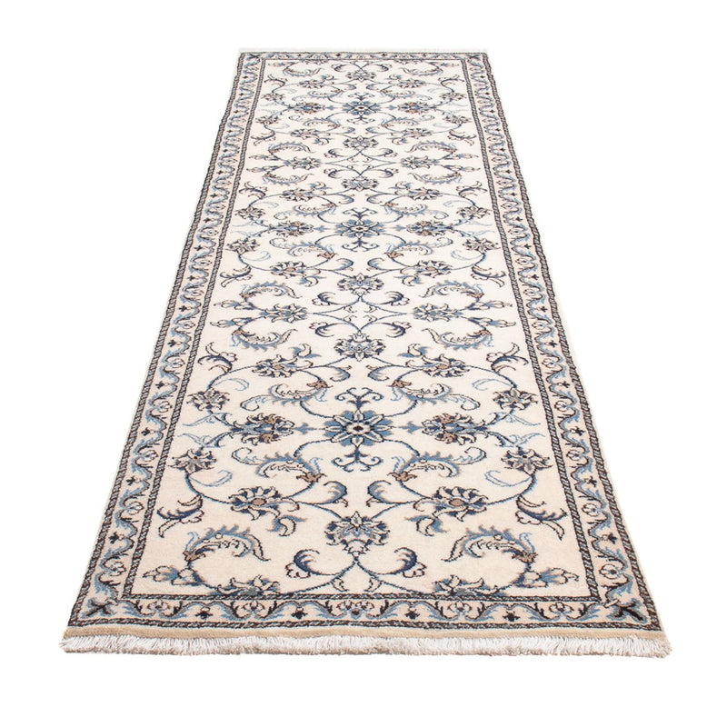 Alfombra de pasillo Alfombra persa - Nain - 286 x 77 cm - plata