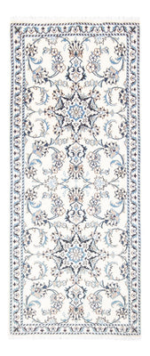 Alfombra de pasillo Alfombra persa - Nain - 194 x 80 cm - plata