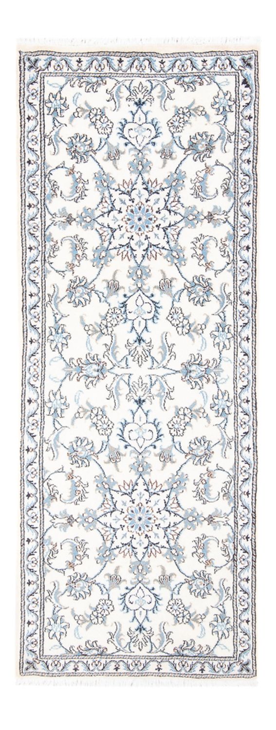 Alfombra de pasillo Alfombra persa - Nain - 197 x 75 cm - plata