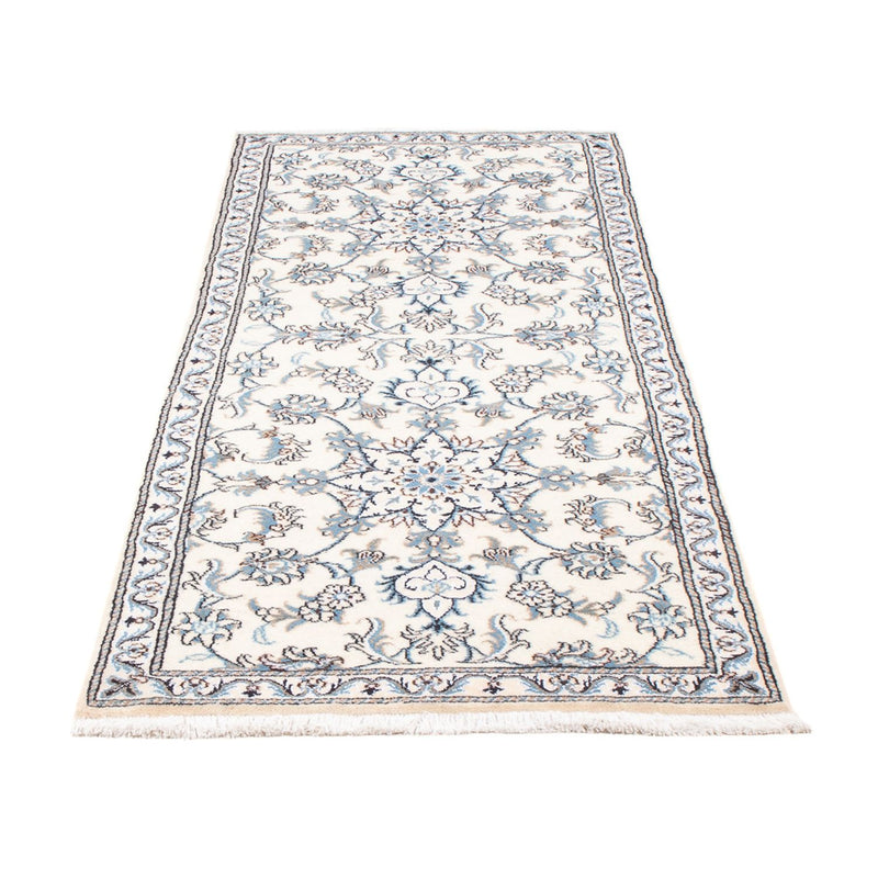 Alfombra de pasillo Alfombra persa - Nain - 197 x 75 cm - plata
