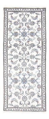 Alfombra de pasillo Alfombra persa - Nain - 195 x 77 cm - plata