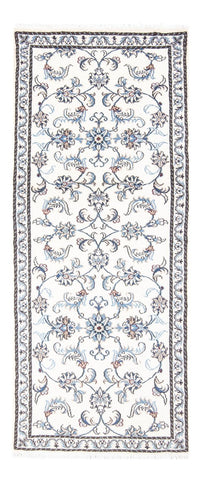 Alfombra de pasillo Alfombra persa - Nain - 195 x 77 cm - plata