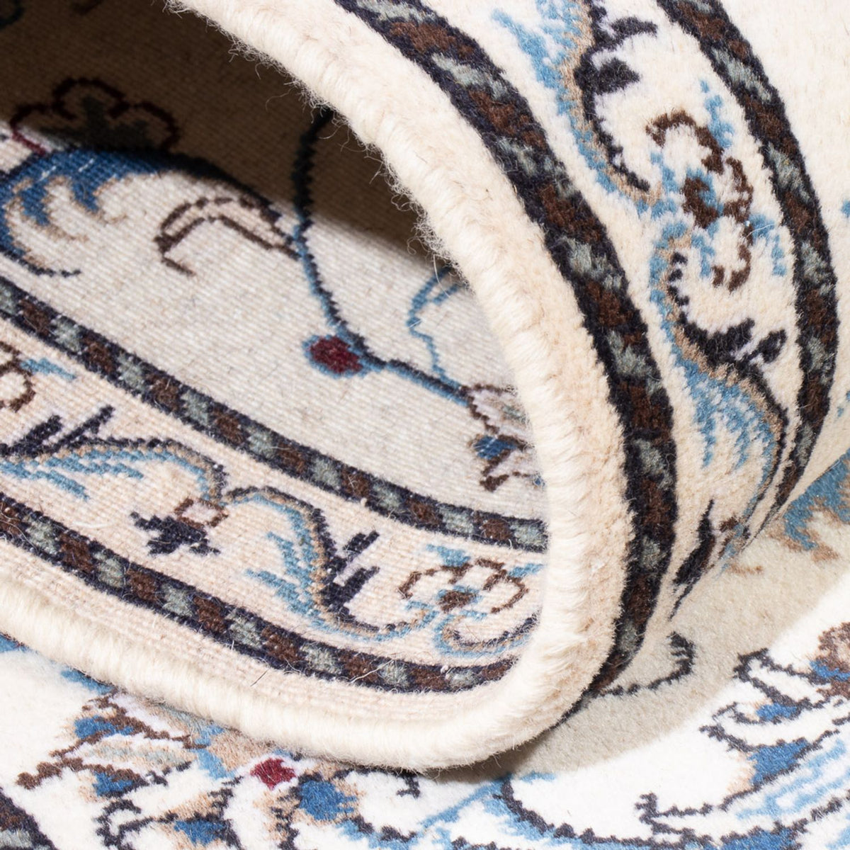 Alfombra de pasillo Alfombra persa - Nain - 195 x 77 cm - plata